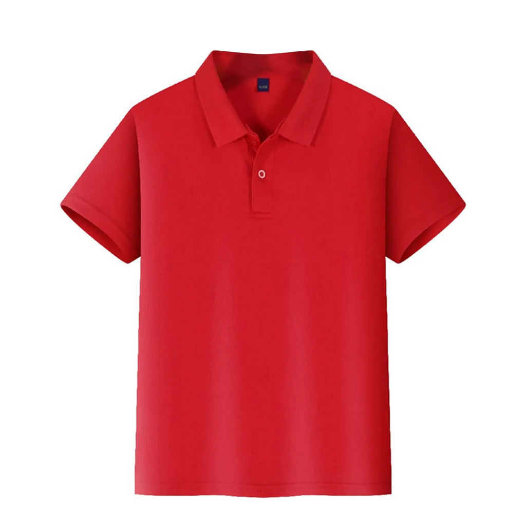 Polo Shirts Kids Basic Simple School Student Uniforms Class Uniforms Cultural Shirts Quick-Drying Turn-Down Collar for 6-11years