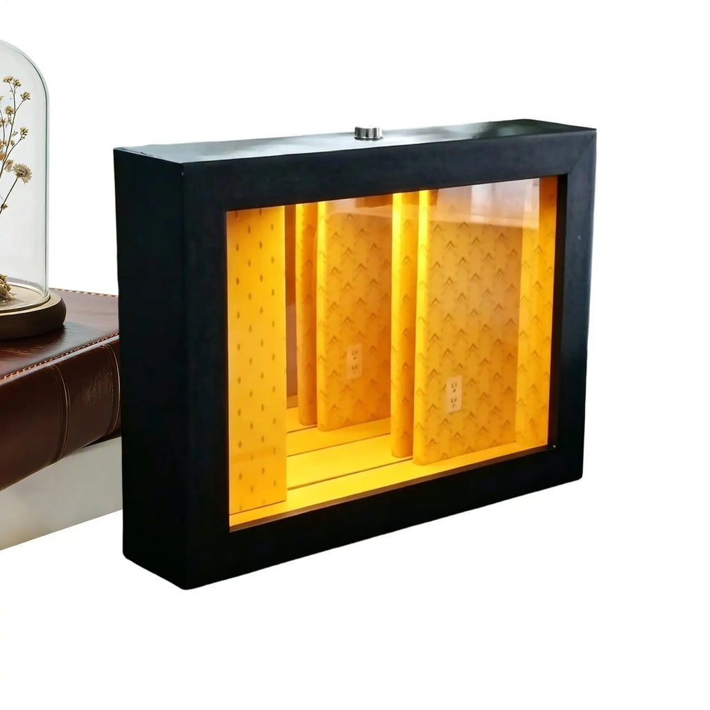 NEW Decorative Desk Frames Lighted 3D Abyss Mirror Desktop Decor Desk Decoration Frame Art For Renters Women Men Home