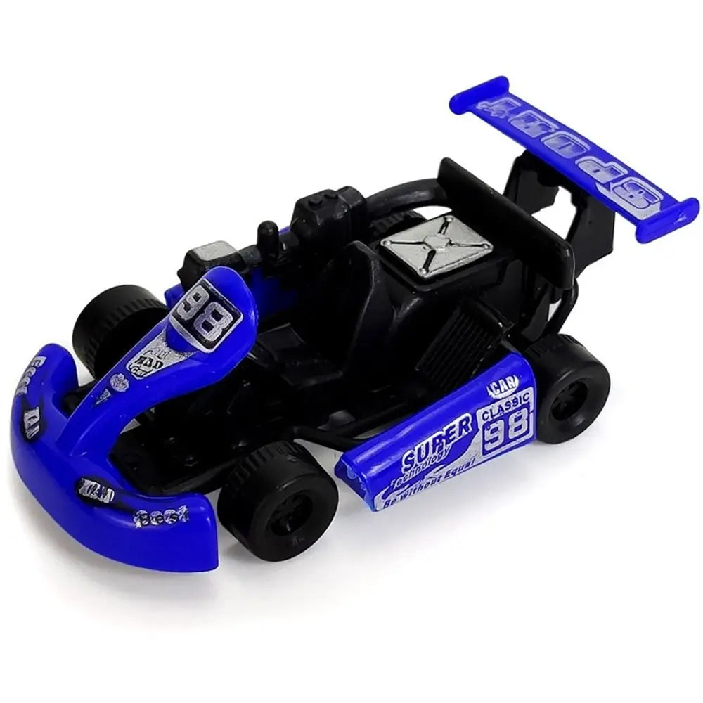 Kids Gift Four-wheel Pull Back Car Car Model Colorful Racing Model Kart Cartoon Plastic Racing Car Toy Children