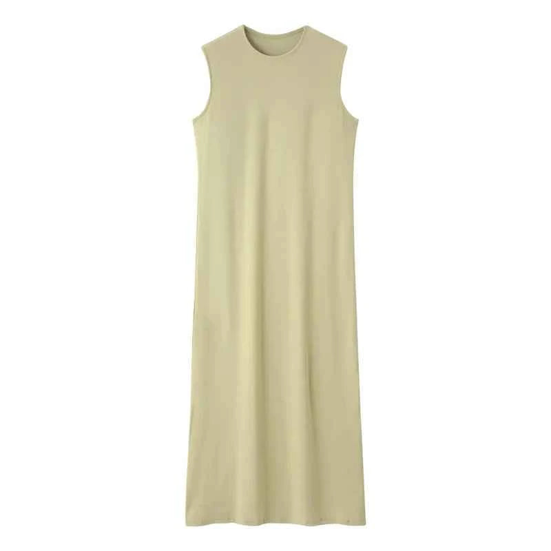 AS 2024 summer woman clothes lettuce cardigan + dress Ruffle Maxi Set nature fiber brand ribbing fabric(ship out in 1 day)