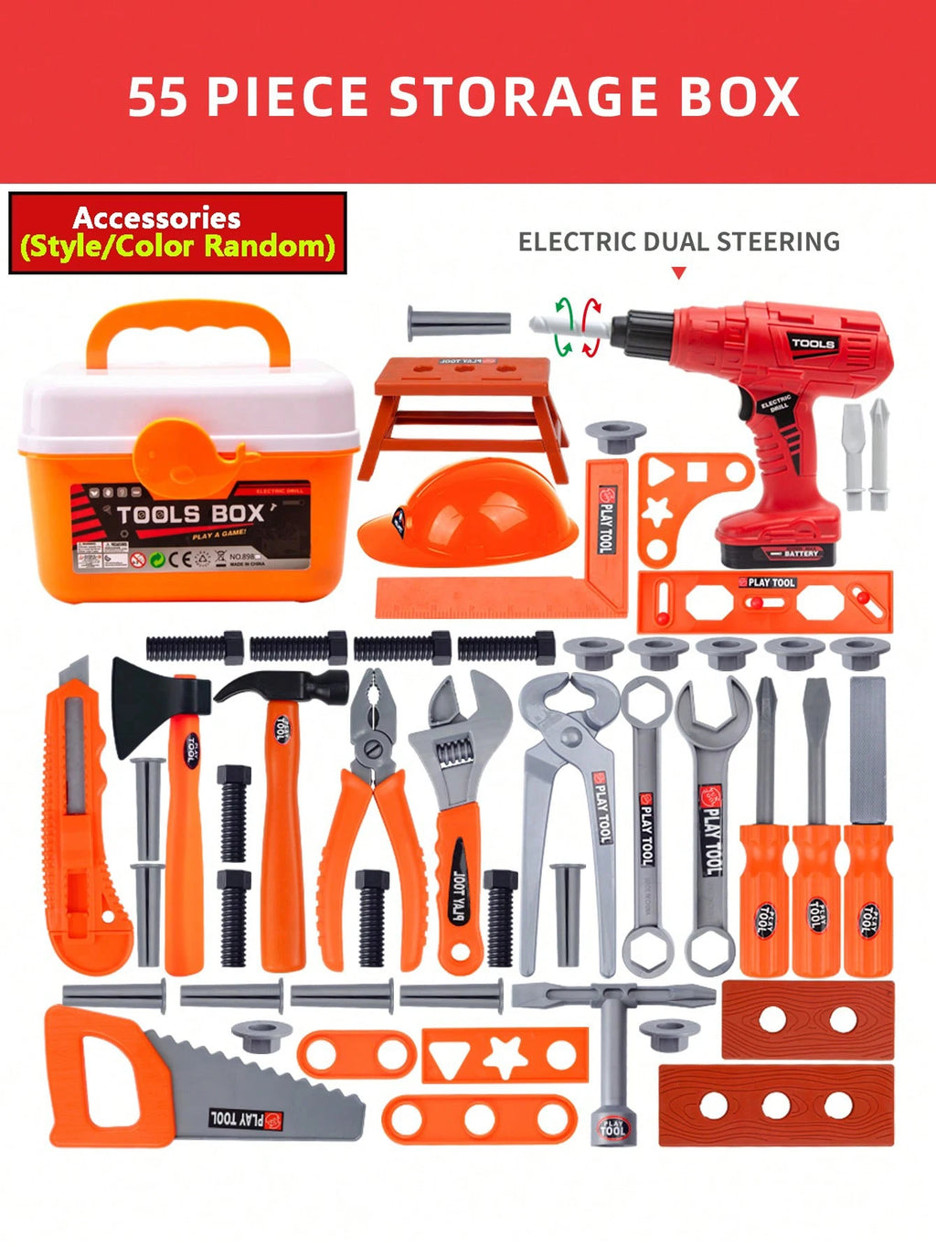 Kids Pretend Tool Kit Educational Toys Simulation Repair Tools Toys Drill Game Learning Engineering Puzzle Toys Gifts for Boys