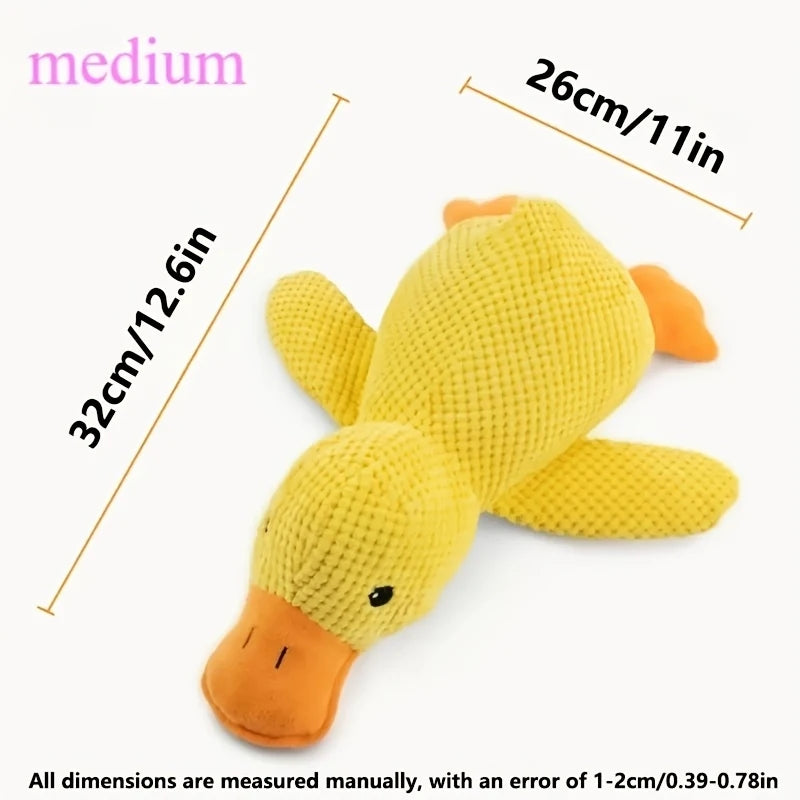 Plush Duck Dog Toy – Squeaky, Bite-Resistant Chew Play