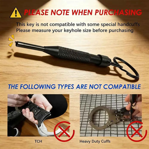 10/4/2Pcs Rotating Handcuff Key High Carbon Steel Alum Alloy w/Key Ring Fit Standard Police Cuffs