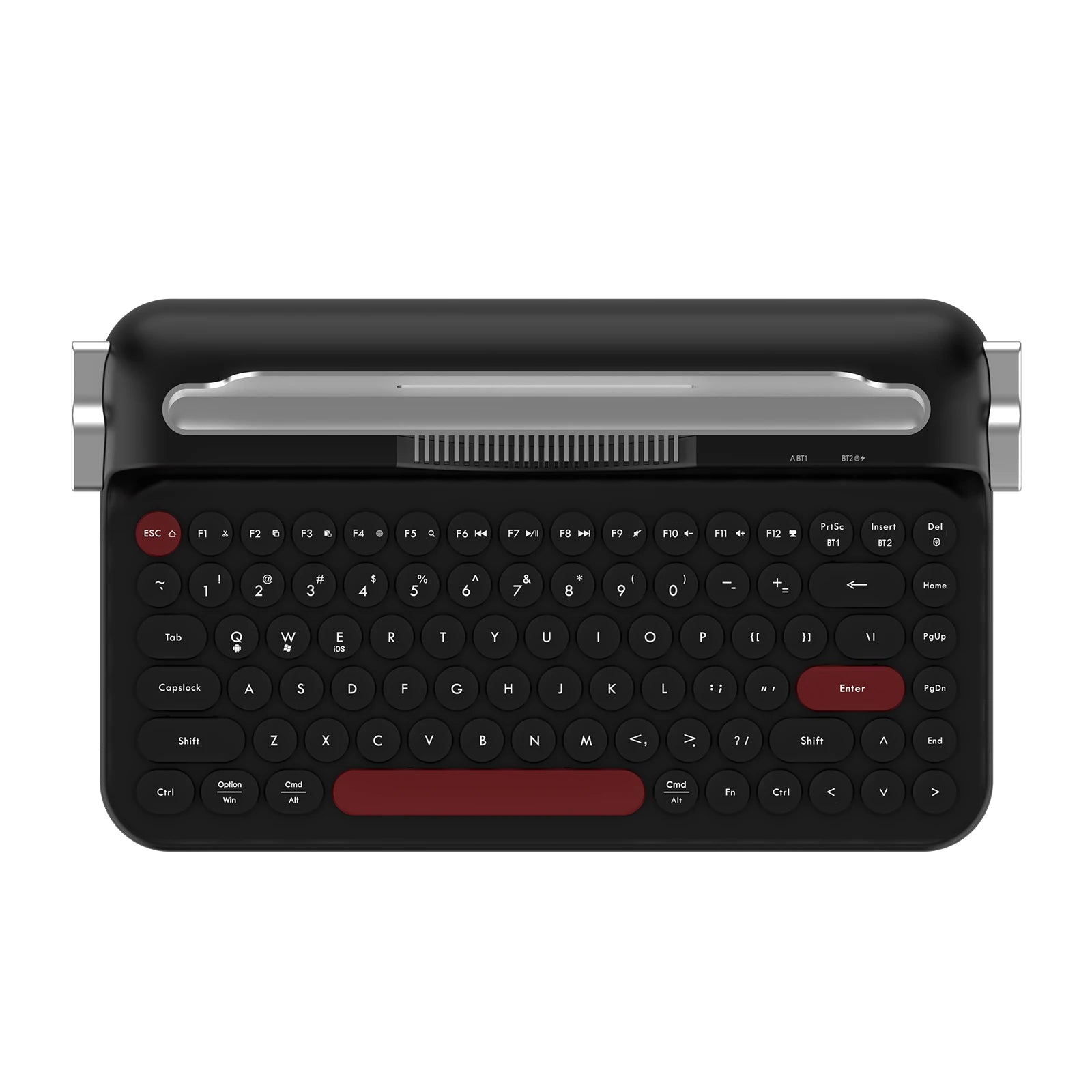 AJAZZ Multl-Device Keyboard Dual Mode 2.4G/Bluetooth5.0 With Card Slot Bracket Position Typewriter Office Membrane Keyboard AF84