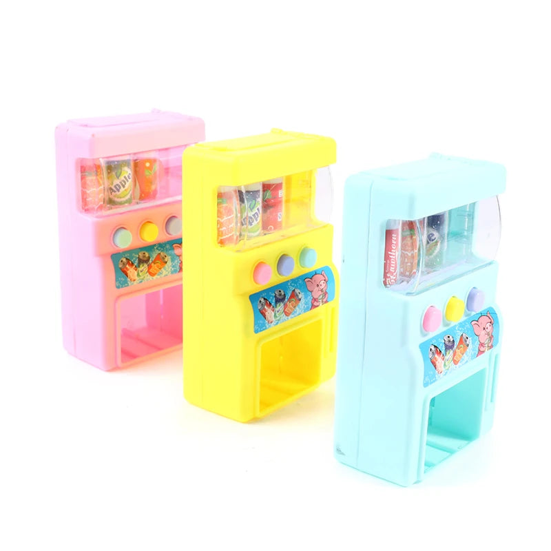 Kids Simulation Self-service Vending Machine with Mini Coins Drinks Play Toys