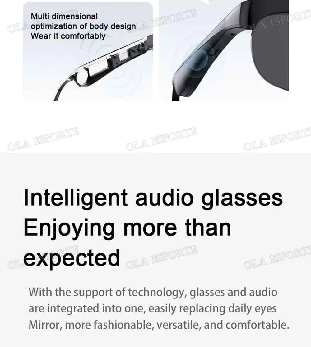 New Camera Control Smart Glasses 2025 Music Sunglasses Headphones Wireless Bluetooth Call Headset HIFI Audio glasses For Android