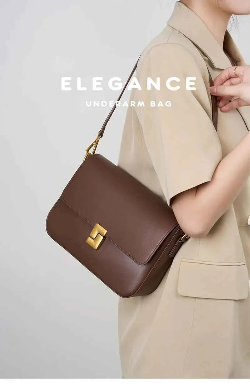 100% Genuine Leather Women's Shoulder Bag High Quality Luxury Designer Crossbody Bags Fashion Cowhide Female Handbags