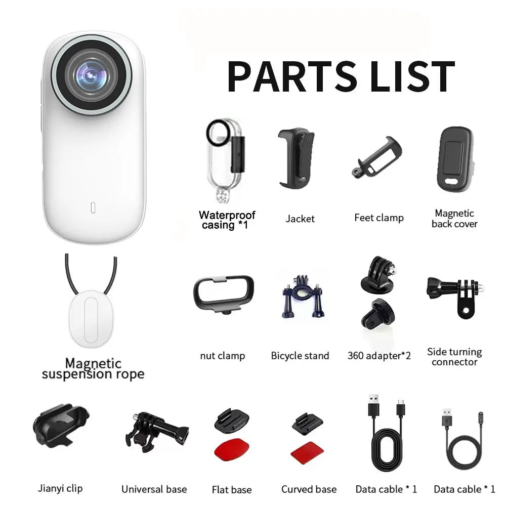 4K Mini Thumb Sports Camera Magnetic Pocket Action Pet Camera  Wearable Bodycam Miniature Waterproof Motorcycle Helmet Camcorder