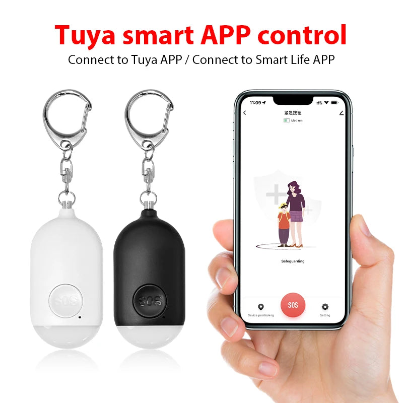 Kids Elderly Women Emergency SOS Personal Alarm Self Defense Keychain- Panic Button Or Pull Pin Alert Device 130 DB Loud Safety
