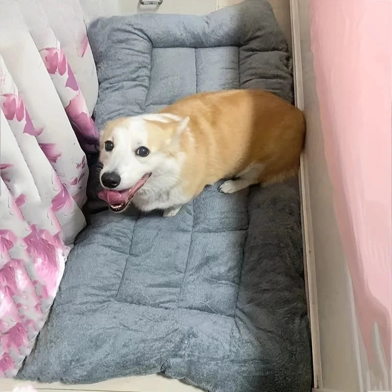 120*60cm Large Plush Dog Bed Sofa Thickened Super Soft Polyester Pet Mat Dog Crate Mat Bed For Small Medium Large Dog Bed