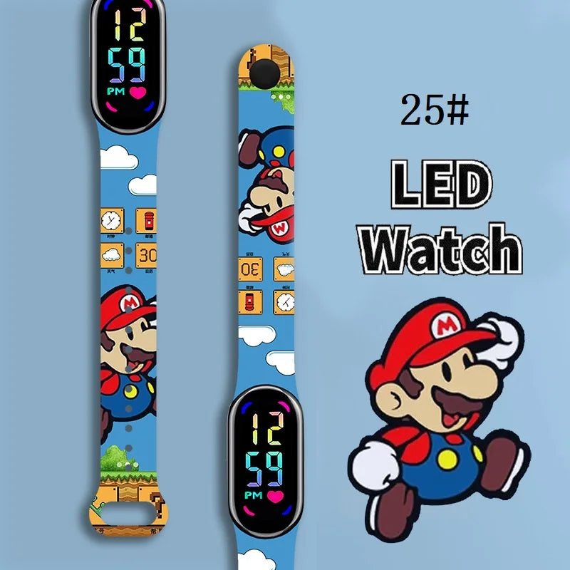 Kids LED Watch Touch Control Digital Watch Silicone Strap Waterproof Sport Wristwatch for Boys Girls Children Birthday Gift