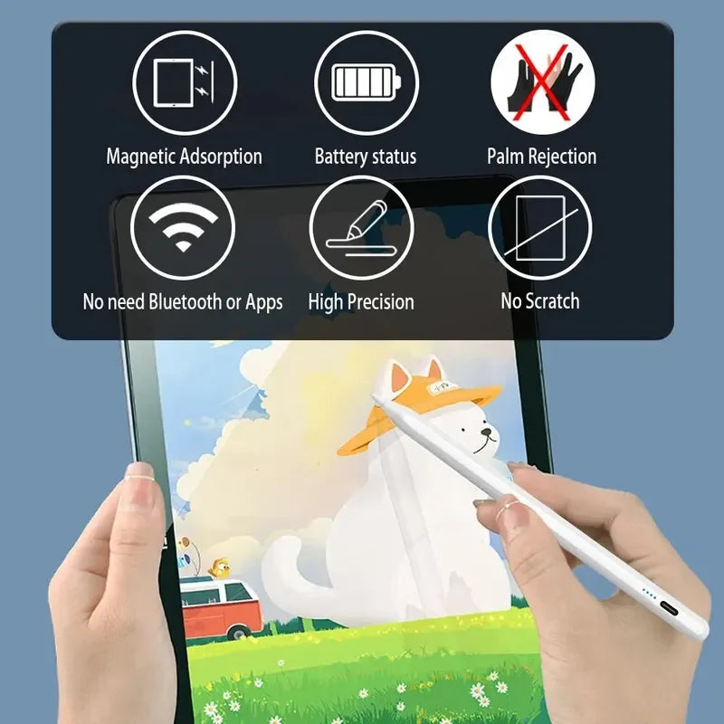 Stylus Pen for IPad 11th Gen A16 2025 Pro 13 M4 12.9 Air 11 M2 10.9 Mini 7 6 10th 9th 8th Gen Touch Pen Touch Screen Pencil Acce