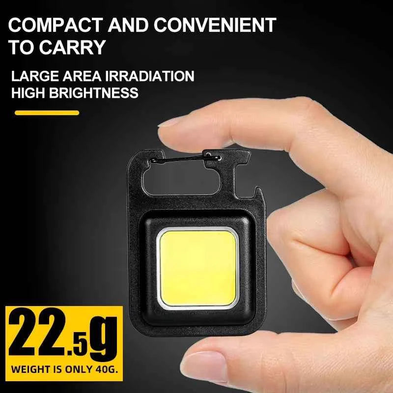 LED Mini Multifunctional Flashlight Super Bright EDC Key Chain Light Outdoor Keychain Emergency Camping Flashlight Accessories