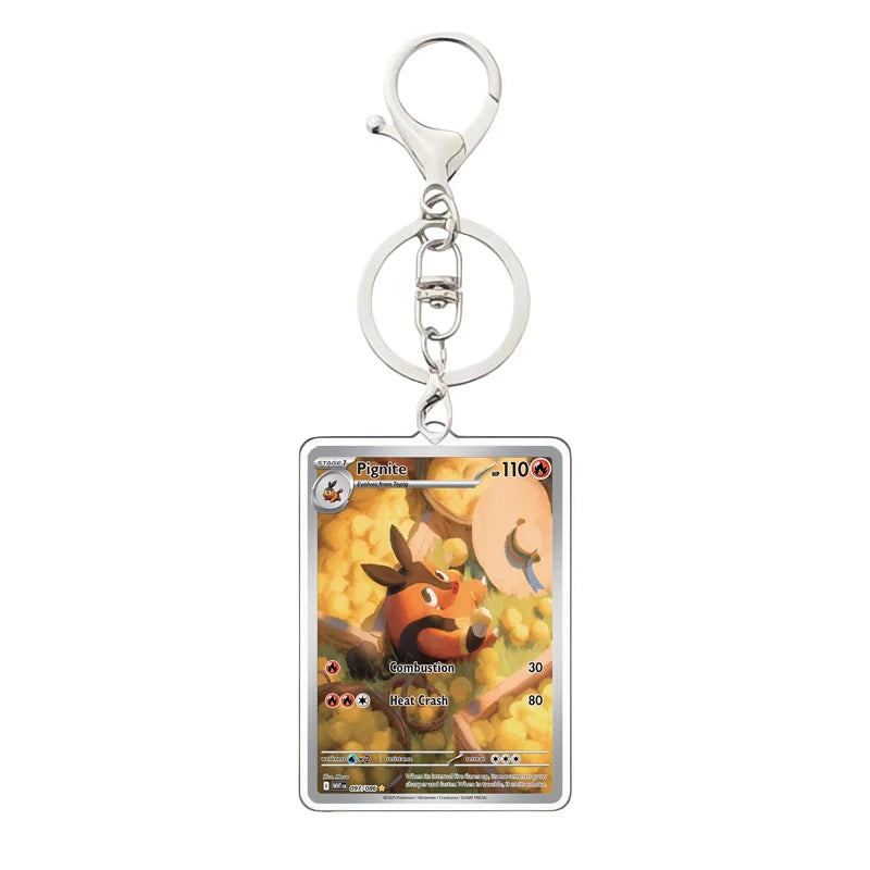 Pokemon PTCG Acrylic Keychain English Version Sv11B W Sar Bwr Reshiram Zekrom Victini N Acrylic Card Keychain Pendant 3.4X5.2Cm