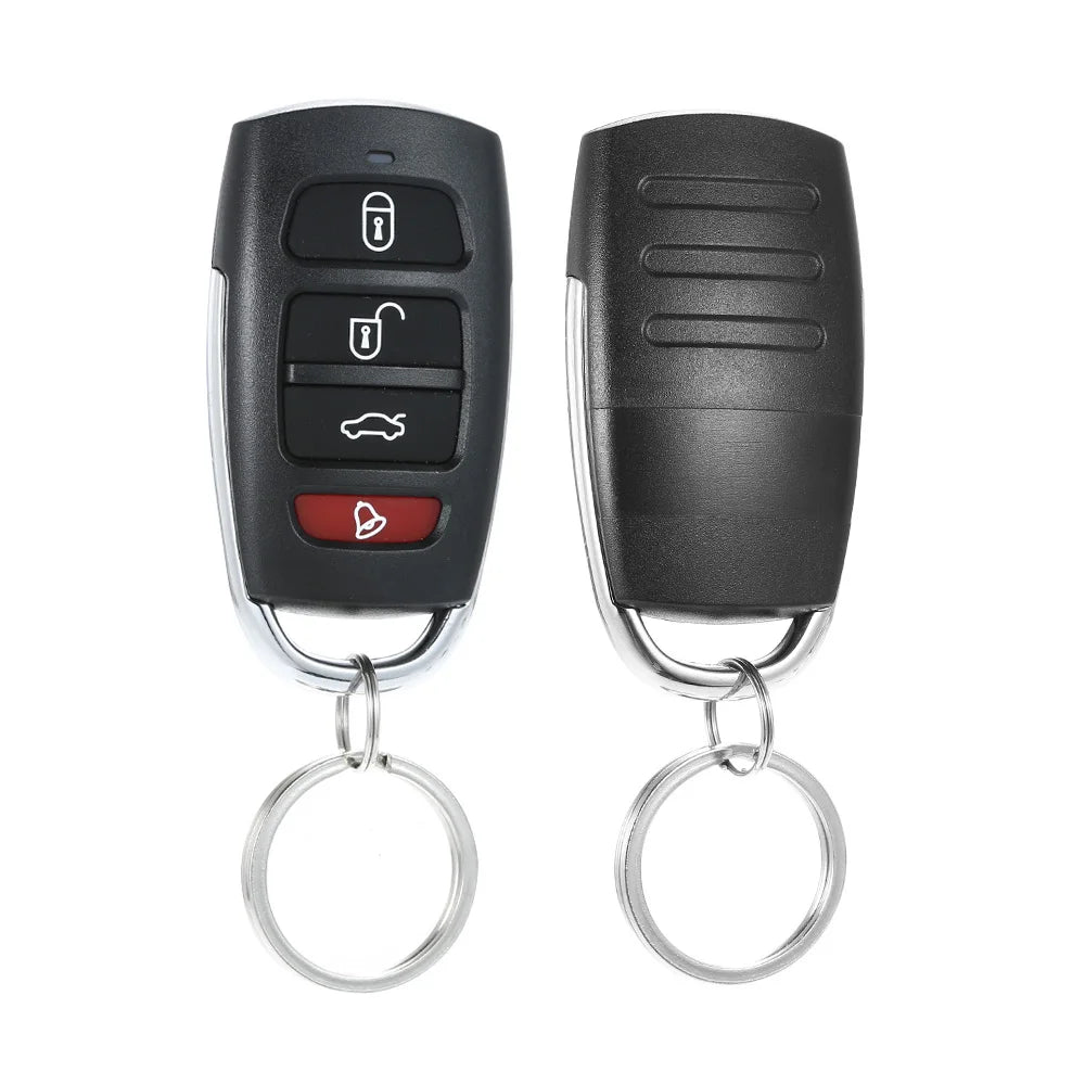 Universal Car Vehicle Security System Burglar Alarm Protection Anti-theft System 2 Remote with Siren Wiring Harness Programmable