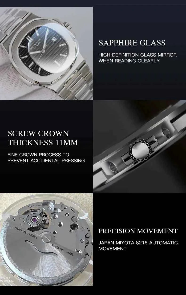 New Arrivals Fashion Men's Watches Luxury Automatic Watch For Men 42MM Stainless Steel Waterproof Rose Gold Sapphire5711 Watch