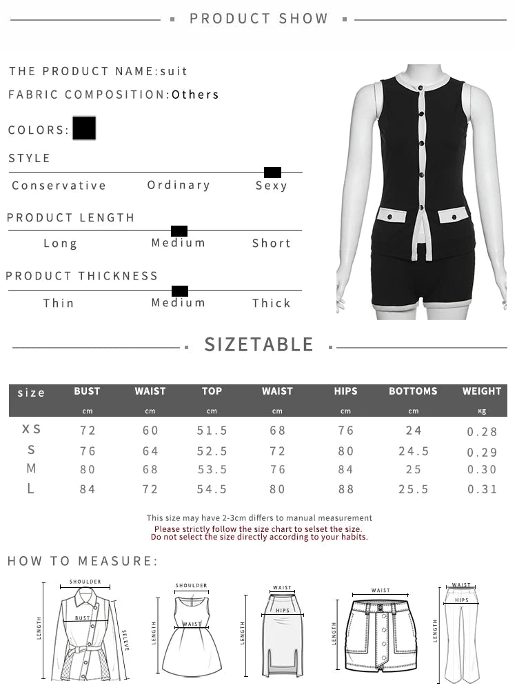 Sisterlinda Spring Release Junior Fashion Mini Sexy High Street Short Suit K25S63285 Girl Knit Solid Slim Sleeveless Vest Suit