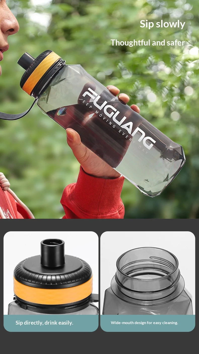 Large-capacity Sports Water Bottle Made of PC Material with Leak-proof Design Suitable for Use in Fitness Venues and Outdoors