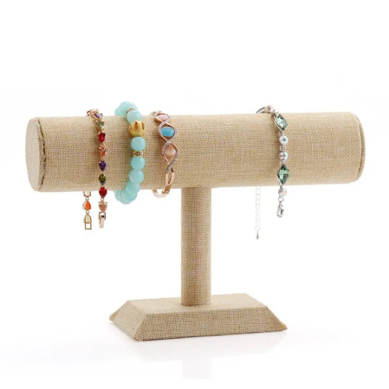 6 Colors Upright Velvet Bracelet Chain Watch Upright Display Rack Jewelry Organizer Hard Jewelry Display Stand Holder