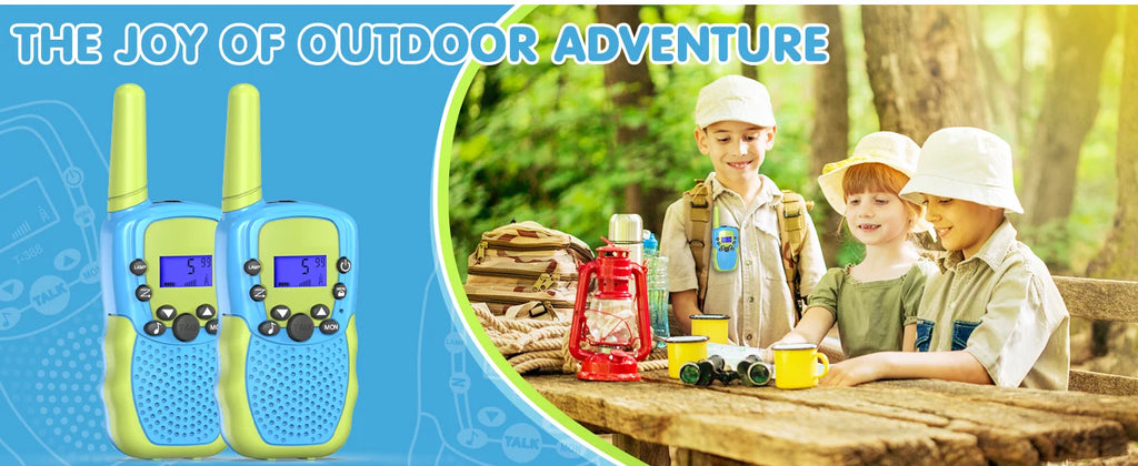 Walkie Talkies for Kids Rechargeable Kids with Clear Sound Perfect Birthday for 3-12 Years Old Outdoor Adventures Camping Hiking