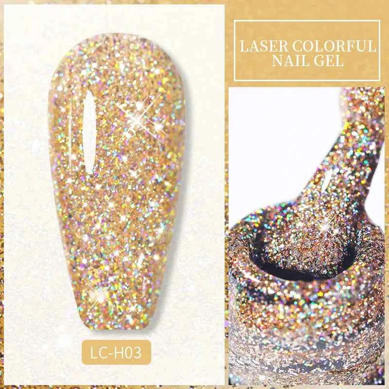LILYCUTE 7ml Colorful Glitter Gel Nail Polish Spring Color Sparkling Sequins Soak Off UV LED Varnish Nail Art Decoration
