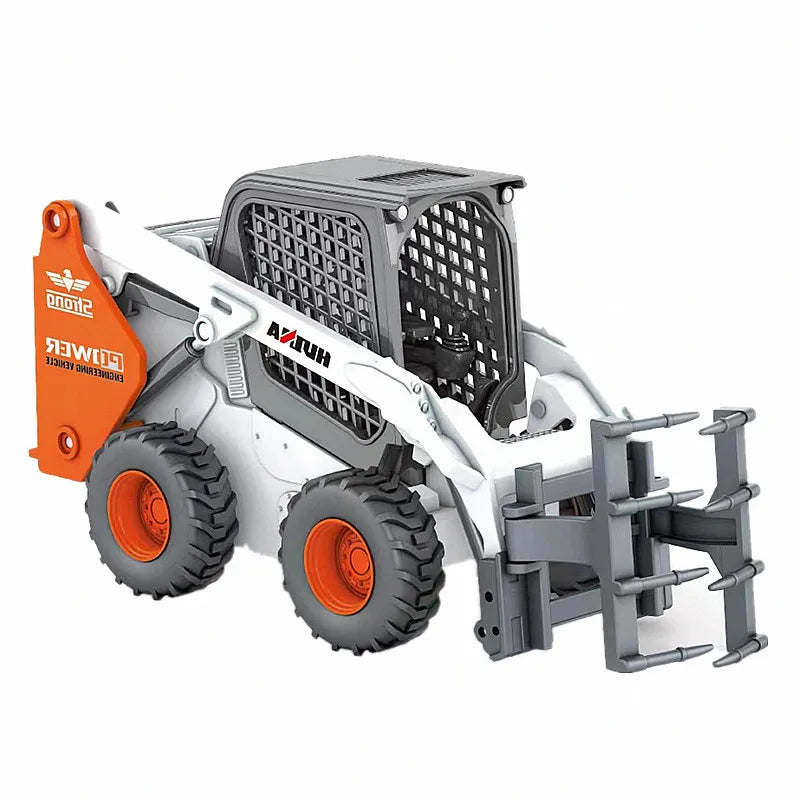 HUINA 1:50 Diecast Loader Bulldozer Static Truck Excavator Alloy Model Construction Vehicle Toys for Boys Gifts Car Collection