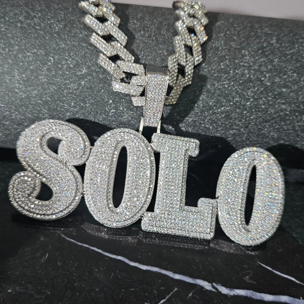 Men's Customized Rose Gold Fully Iced VVS Moissanite Hip Hop Style Rapper Charm Pendant Anniversary Gift IGI