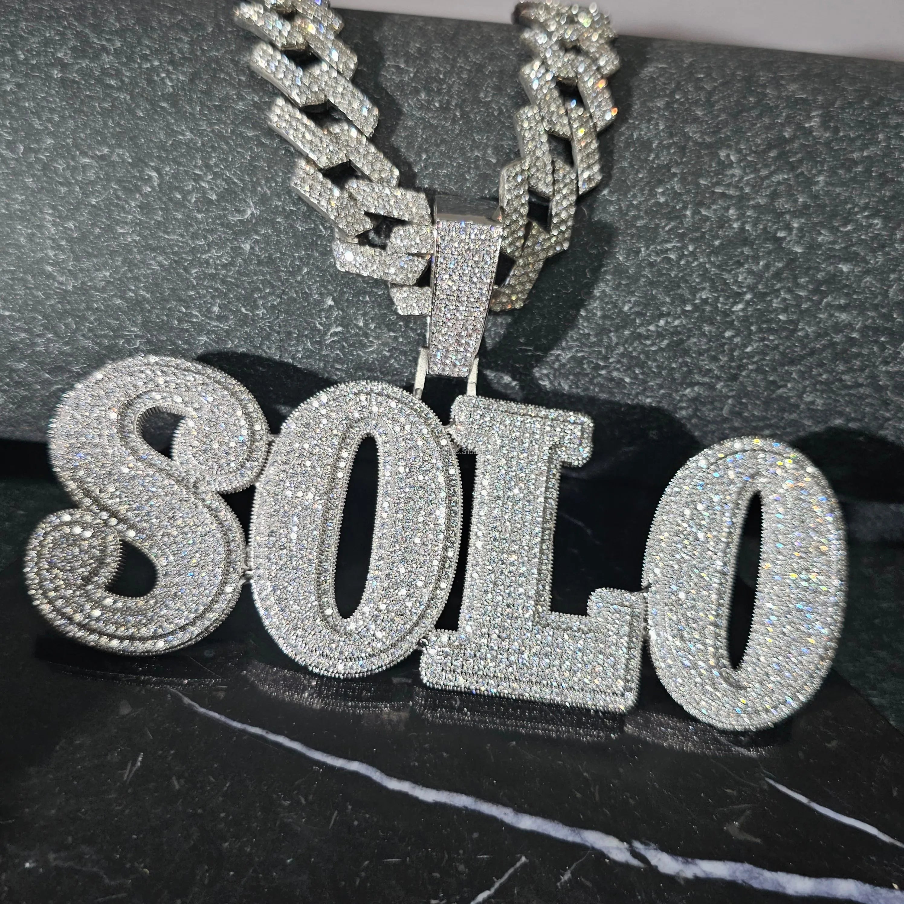 Men's Customized Rose Gold Fully Iced VVS Moissanite Hip Hop Style Rapper Charm Pendant Anniversary Gift IGI