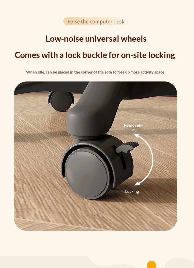 Height Adjustable Standing Computer Desk Mobile Sit Stand Foldable Laptop Table Home Office Study Bedroom Kids Computer Desk