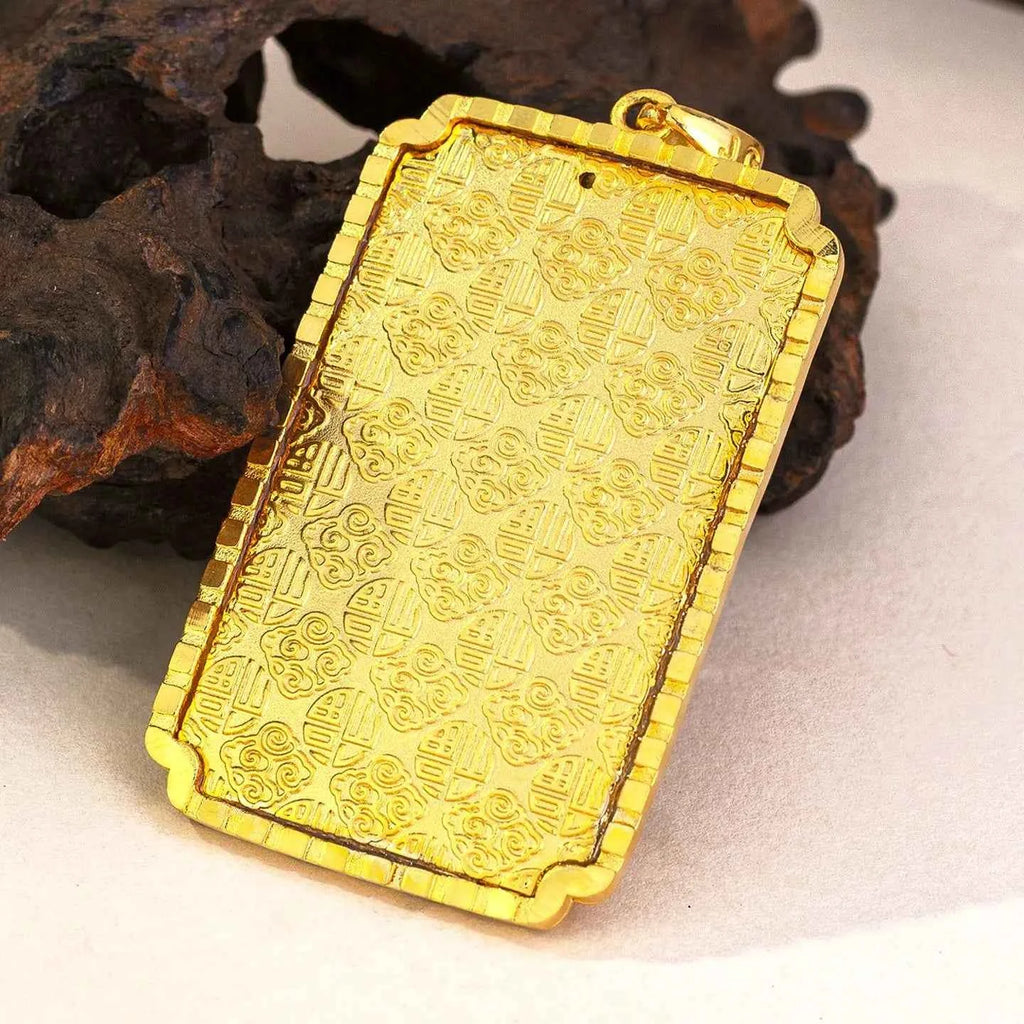 Luxury 24K Pure Gold Horse Pendant Necklace for Men - Symbol of Success