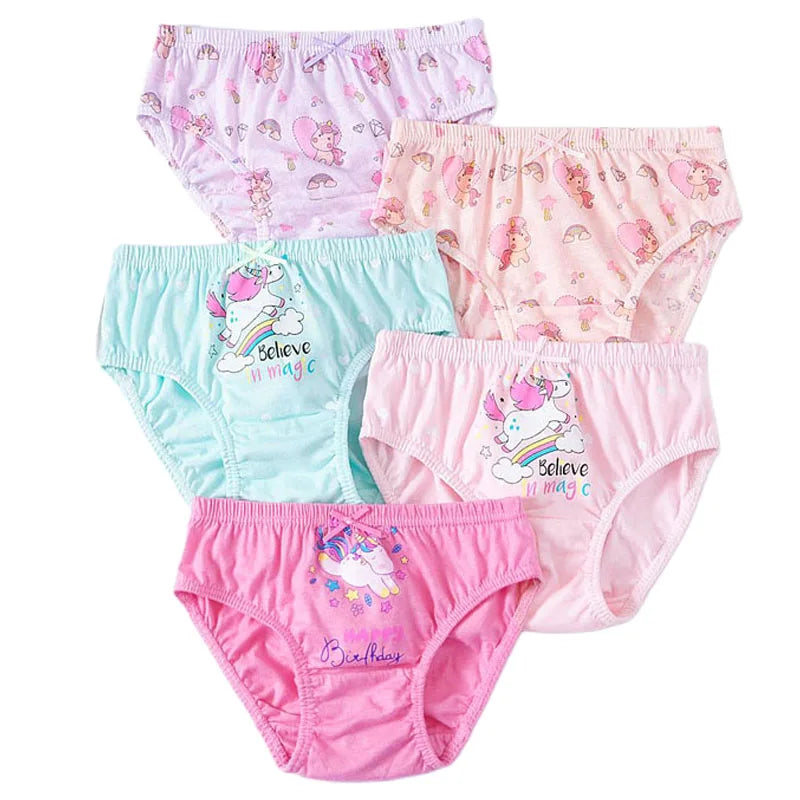 5 Pcs/Lot Children's Underpants For Girls Cute Cat HelloKitty Cartoon Girls Panties Cotton Baby Kids Underwear Breathable Briefs