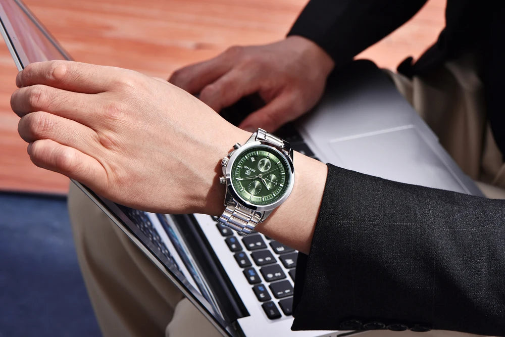 BENYAR Men's Watches Luxury Quartz Wristwatches Chronograph Watch Men Gifts Waterproof Stainless Steel Clock Reloj Hombre 2025