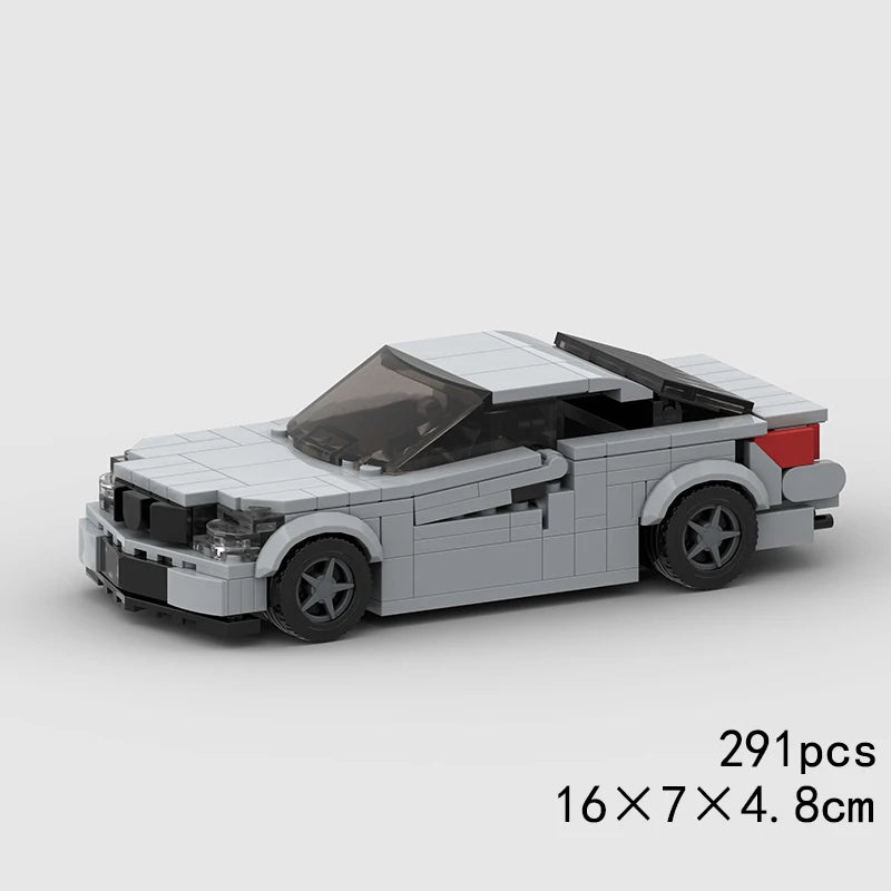 MOC Car Speed RX7 AE86 Chiron R8 Creative Racing Vehicle Model Building Block Super Race brick City Rally Sport Toy Technical