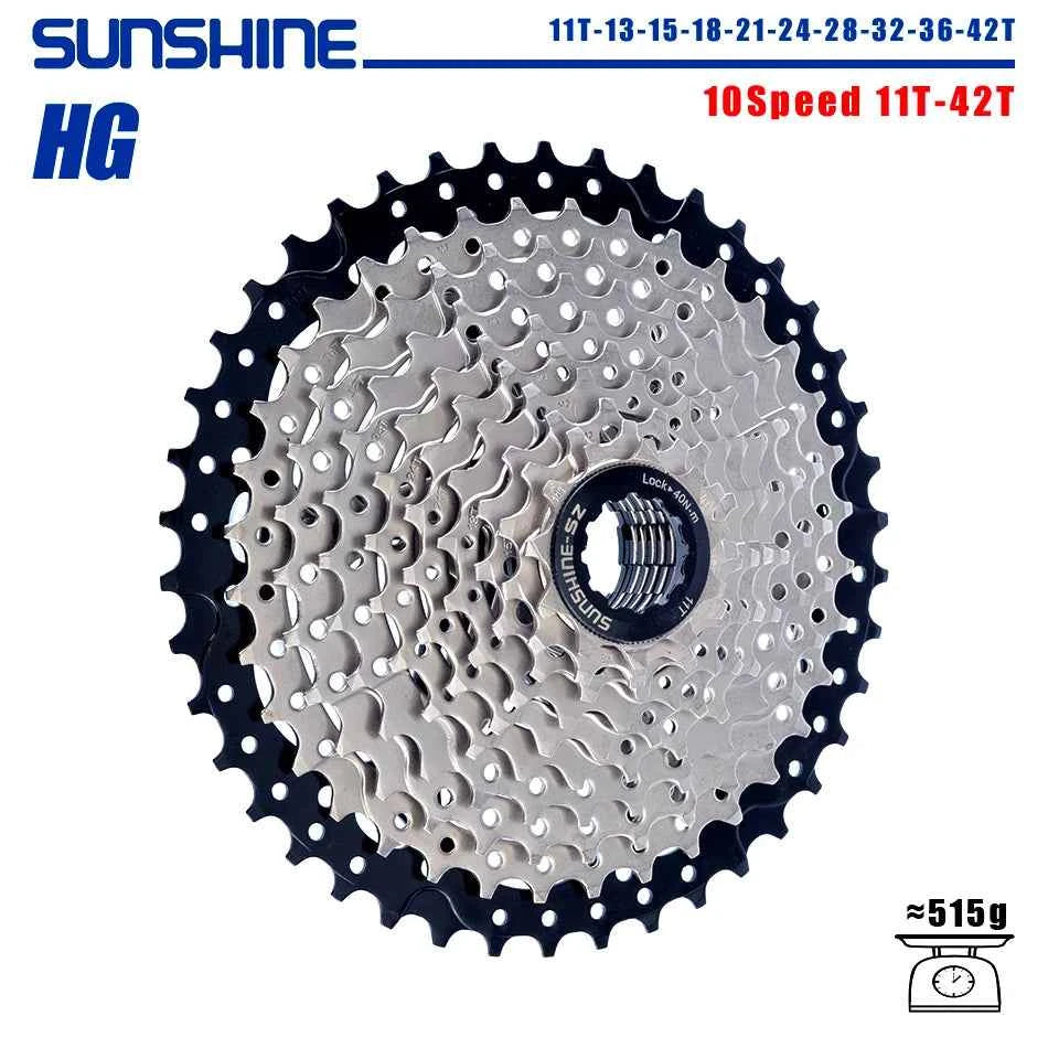 SUNSHINE Bicycle Cassette 8/9/10/11/12Speed Freewheel HG Structure Sprocket 32/36T/40T/42T/46T/50T/52T Flywheel For SHIMANO/SRAM