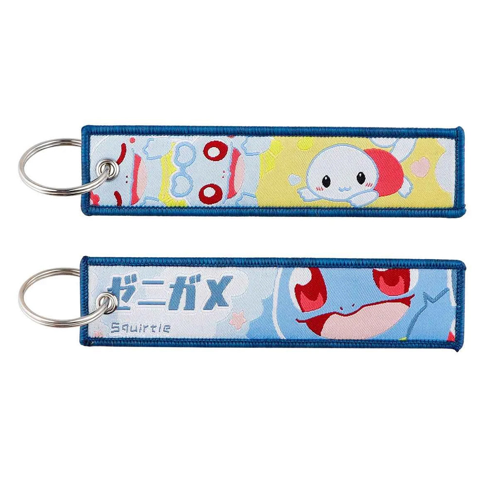 Anime Cute Animal Jet Tag Embroidery Keys Tag Women Keyring Cartoon Car Keys Fashion Jewelry Accessories Kids Gifts 1PCS