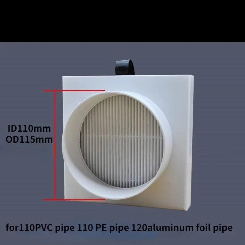 duct air filter inline ducting box ventilation for PVC pipe PE pipe Aluminum foil tube Inlet pre filter Deworming and Deashing