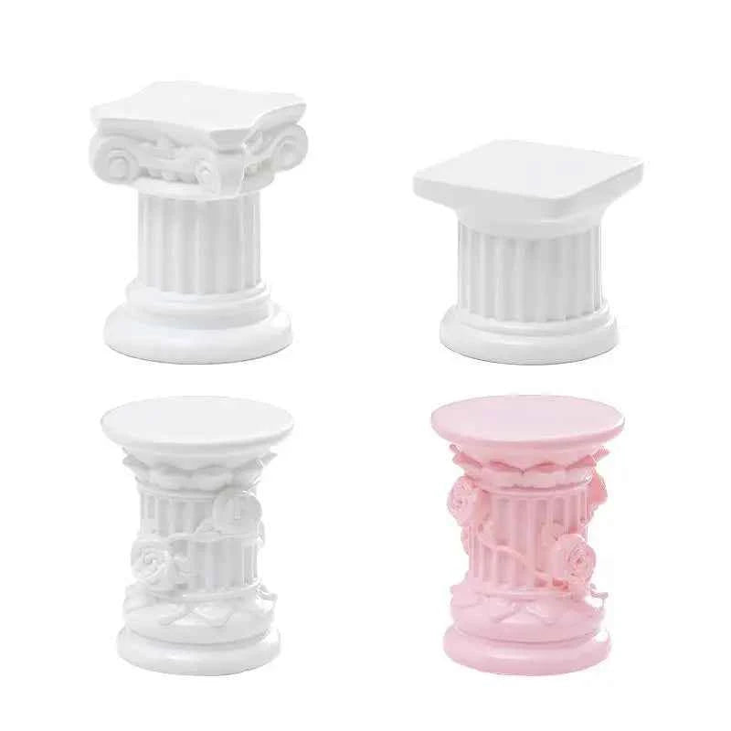 Indoor Home Dinning Room Garden Scenery Decor Roman Pillar Greek Column Statue Pedestal Candlestick Stand Figurine Sculpture