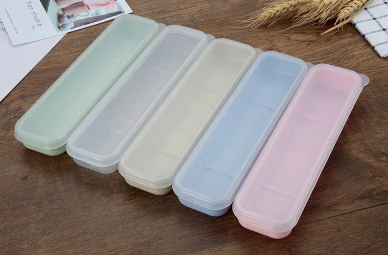 Tableware Box Portable Tableware Box Spoon Fork Storage Box Spoon, Fork, Chopsticks, Straw, Makeup Brush Storage Box
