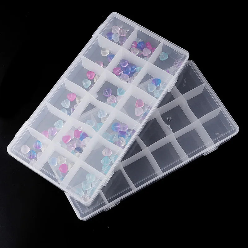 1pcs Transparent Plastic Storage Box Multifunctional Jewelry Box For Jewelry Organizer Storage Small Item Supplies Container Box