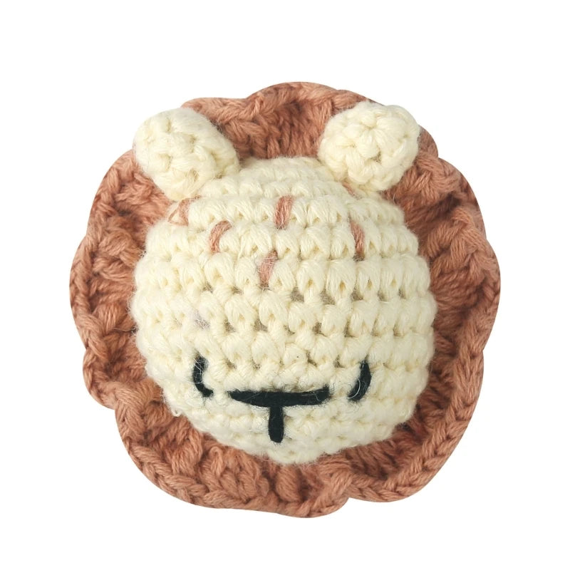 Crochet Animal Baby Pacifier Clip Accessories Handmade Knitted Bunny Teether Beads Newborn Nipple Clip Dummy Soother Holder Toy