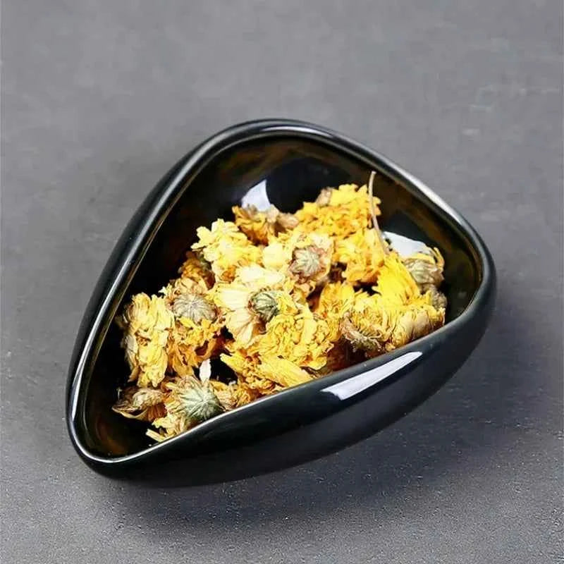 Coffee Bean Measuring Cup Ceramic Weighing Tray Coffee Powder Dosage Tray Suitable for Home Cafe Simple Coffee Tray Accessories