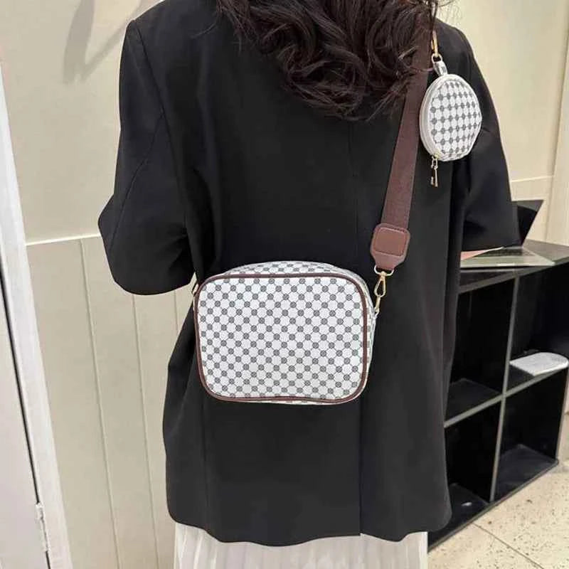 Vintage Pattern Crossbody Bags for Women Shoulder Shell Bag Trend Small Purse and Handbag Luxury Designer Female Square Bag