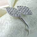 Napkin Ring, 12 Pcs Metal Napkin Rings Holder for Wedding Party Dinner Table Decoration (Leaf-Gold)