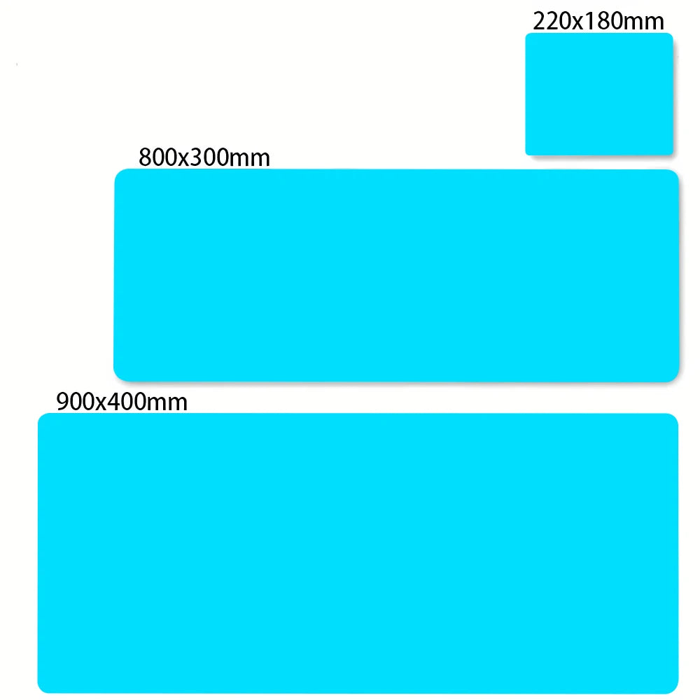 Pure Black Mousepad Large Gaming Solid Color Mouse Pad Natural Rubber Waterproof Keyboard Big Mouse Mat Anti-slip Keyboard Mat