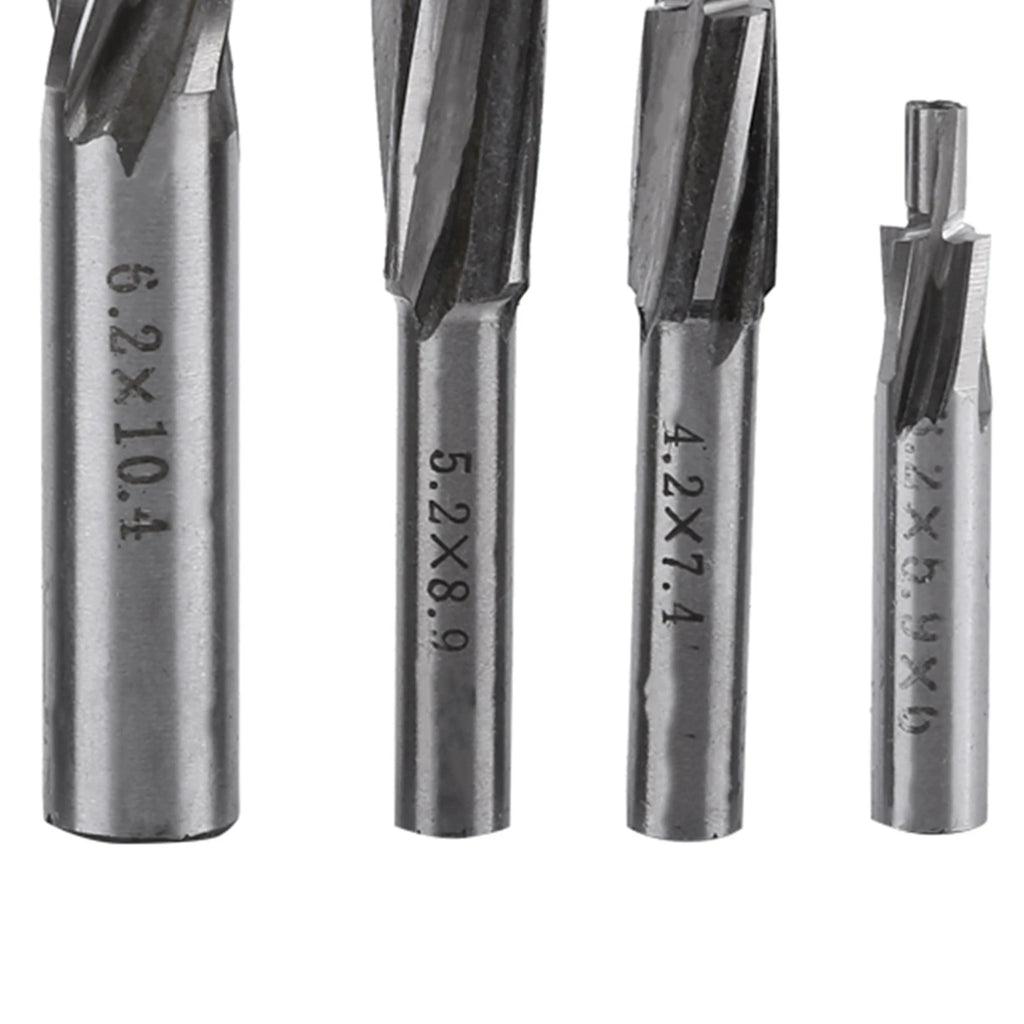 5pcs Countersink End Mill Cutter Slot Drill Bits Tool M3 M4 M5 M6 M8 Drill Milling Bits