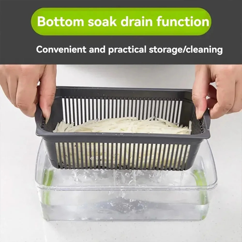 2026 Best-seller 16 IN 1 Multifunctional Vegetable Chopper Handle Food Grater Egg Liquid Separator Peeler Vegetable Slicer Dicer