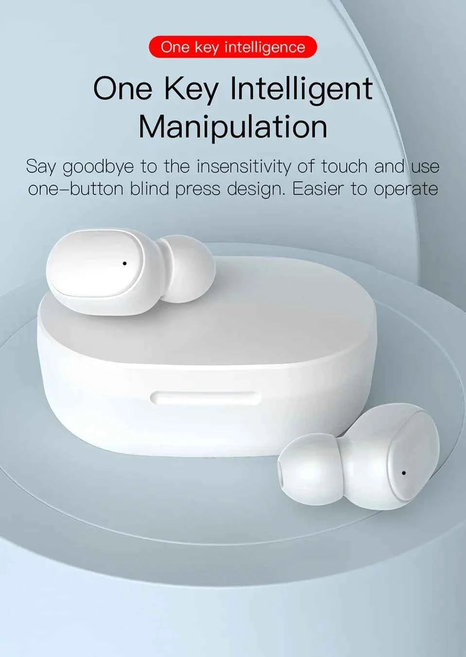 E6S Wireless Bluetooth Headphones with LED Display Deep Bass Stereo Ear Buds with Mic  Wireless Earbuds