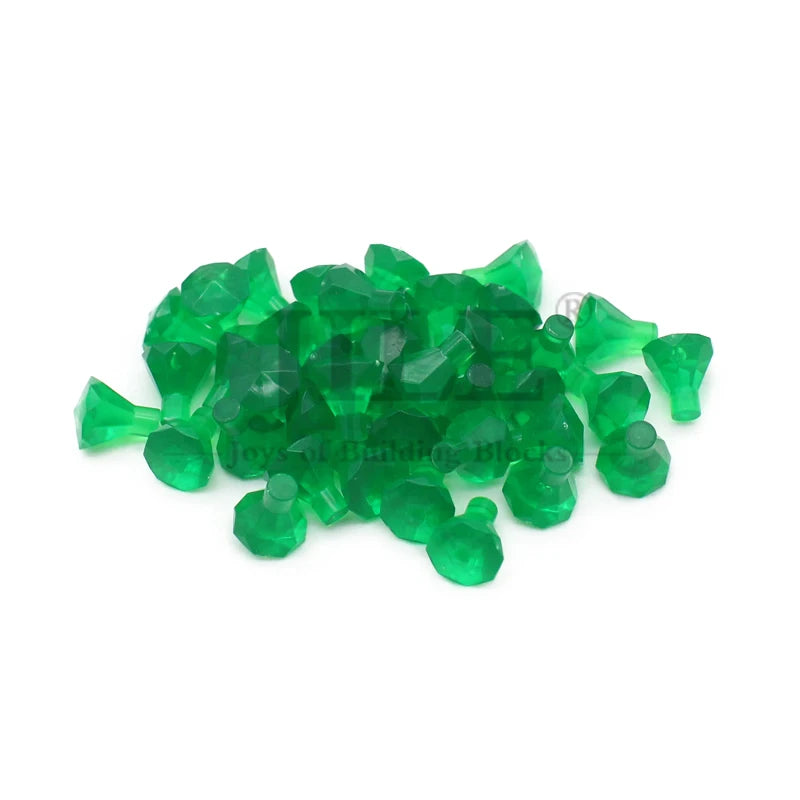 100pcs Moc Rock 1x1 Jewel 24 Facet Stone 30153 City Street View Diamond Building Bricks Blocks Bulk Compatible with Assembles