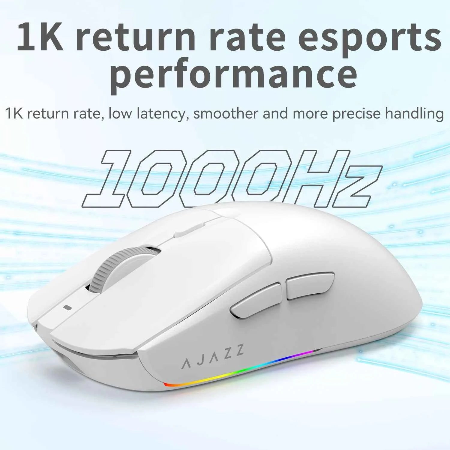 AJAZZ AJ139 V2 MC Wireless Gaming Mouse PAW3311 12000DPI RGB Magnetic Charging Dock Macro Definition Mouse Gamer For Laptop PC