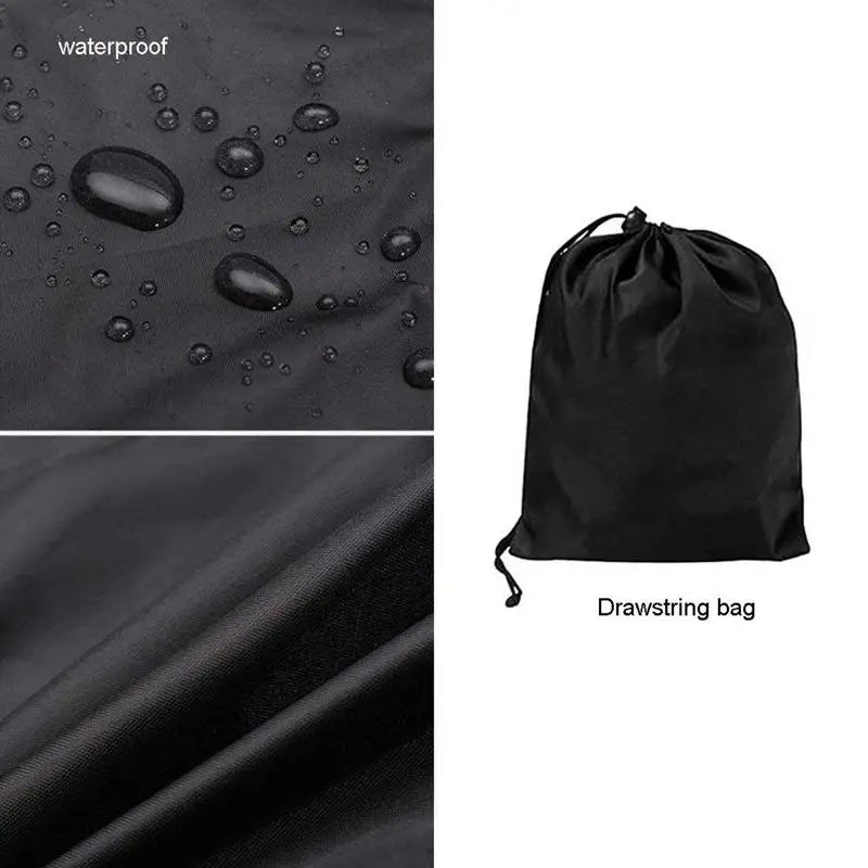 Waterproof Pizza Oven Cover Dustproof Outdoor Protective Pizza Oven Cover Black Windproof Camping Accessories For BBQ Camping RV